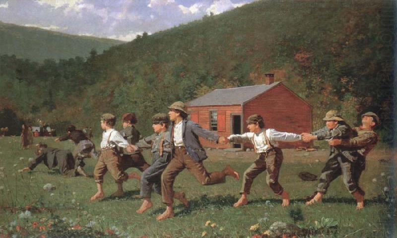Winslow Homer snap the whip china oil painting image